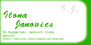 ilona janovics business card